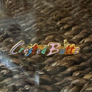 🦋Vintage 90s Crested Butte Colorado Ski Resort Souvenir Lapel Pin🦋